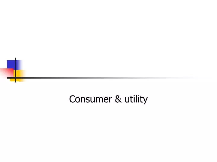 consumer utility