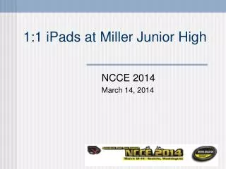 1:1 iPads at Miller Junior High