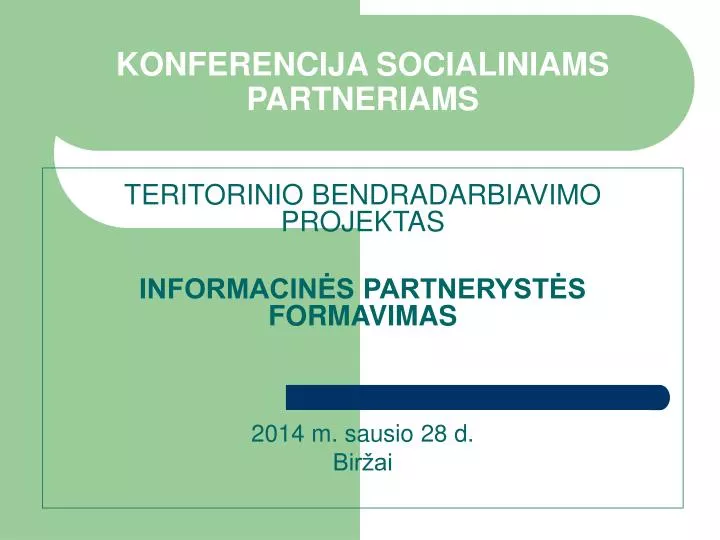konferencija socialiniams partneriams