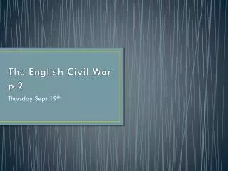 The English Civil War p.2