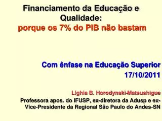 financiamento da educa o e qualidade porque os 7 do pib n o bastam