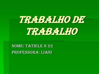trabalho de trabalho