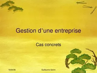 gestion d une entreprise