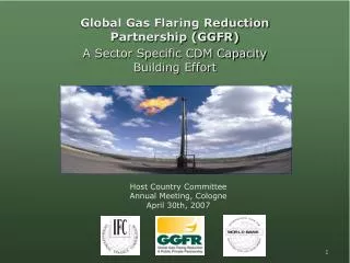Global Gas Flaring Reduction Partnership (GGFR) A Sector Specific CDM Capacity Building Effort