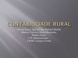 contabilidade rural