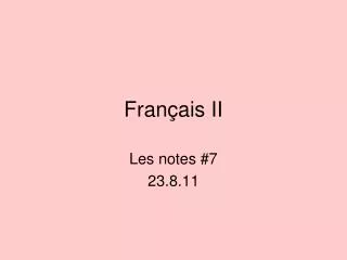 fran ais ii