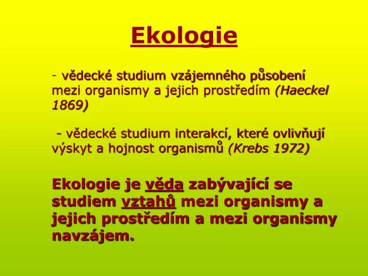 ekologie