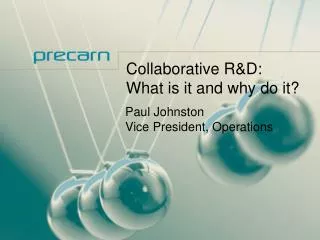 Collaborative R&amp;D: What is it and why do it?