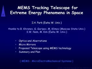 ( MEMS : MicroElectroMechanical Systems )