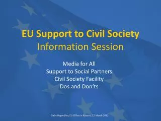 EU Support to Civil Society Information Session