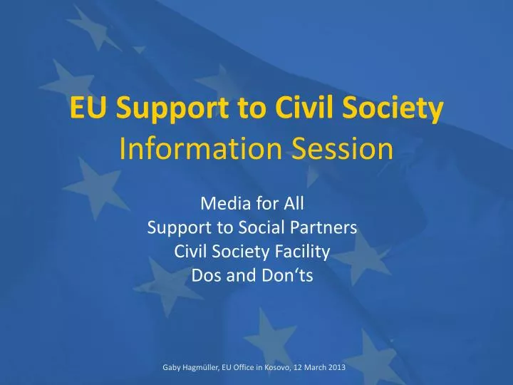 eu support to civil society information session