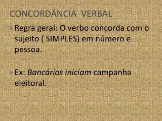 concord ncia verbal