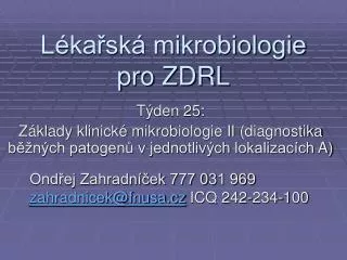 l ka sk mikrobiologie pro zdrl