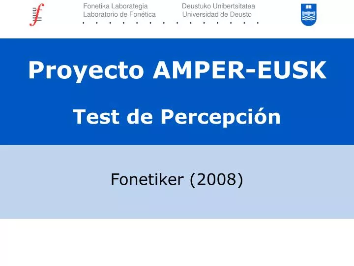 proyecto amper eusk test de percepci n