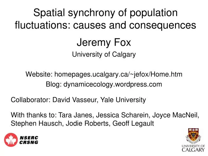 spatial synchrony of population fluctuations causes and consequences