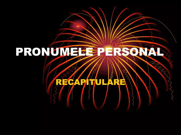 pronumele personal