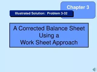 A Corrected Balance Sheet Using a Work Sheet Approach