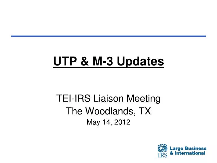 utp m 3 updates