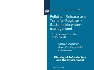 Pollution Release and Transfer Register - Sustainable water-management