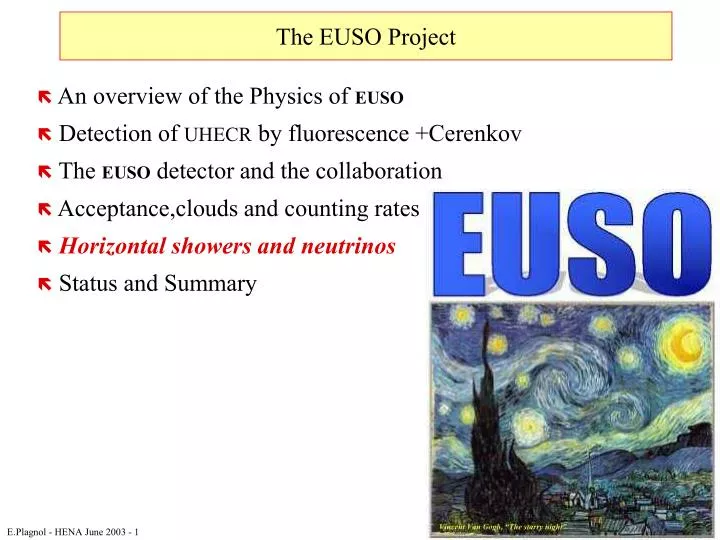 the euso project