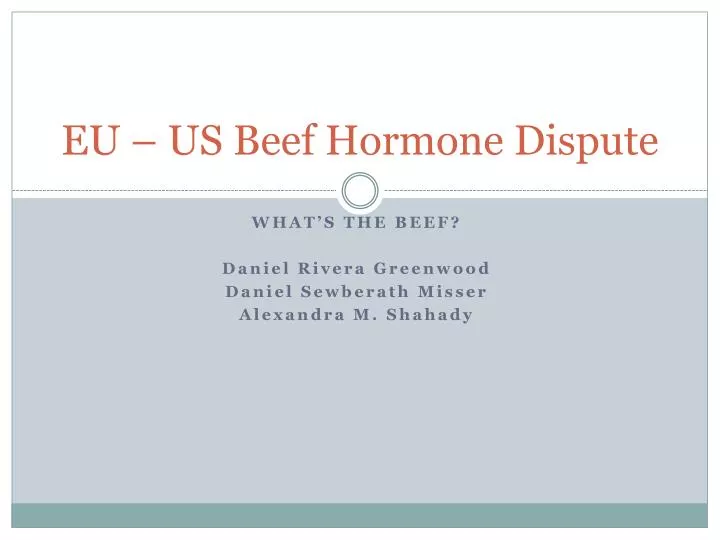 eu us beef hormone dispute
