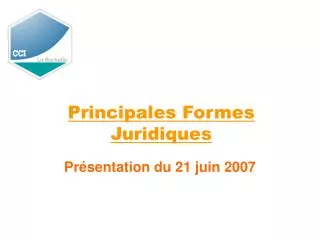 principales formes juridiques