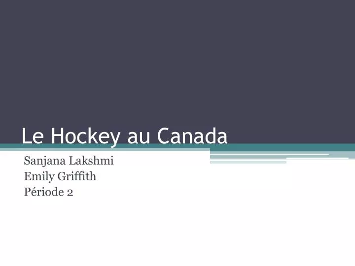 le hockey au canada