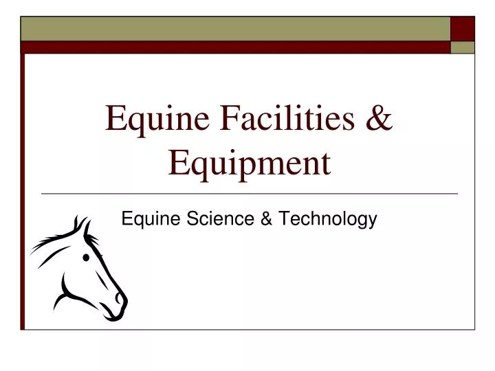equine facilities equipment