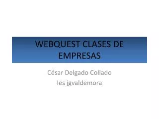webquest clases de empresas