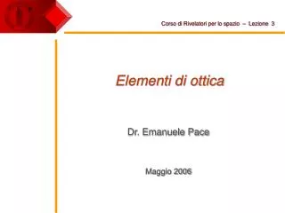 elementi di ottica