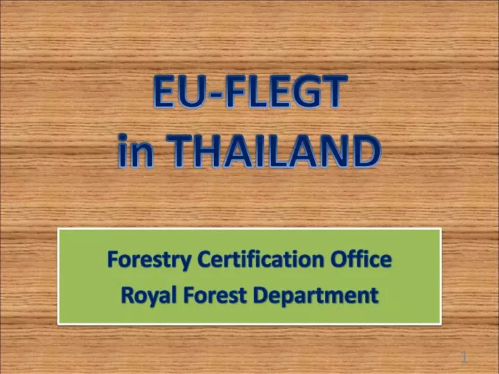 eu flegt in thailand