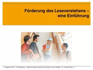 f rderung des leseverstehens eine einf hrung