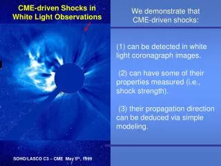 CME-driven Shocks in White Light Observations