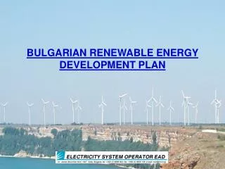 BULGARIAN RENEWABLE ENERGY DEVELOPMENT PLAN