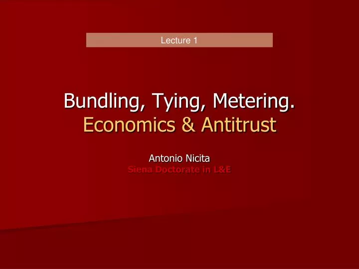 bundling tying metering economics antitrust