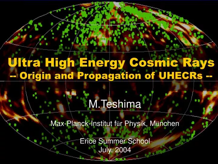 ultra high energy cosmic rays origin and propagation of uhecrs