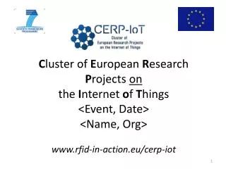 What is the CERP-IoT?