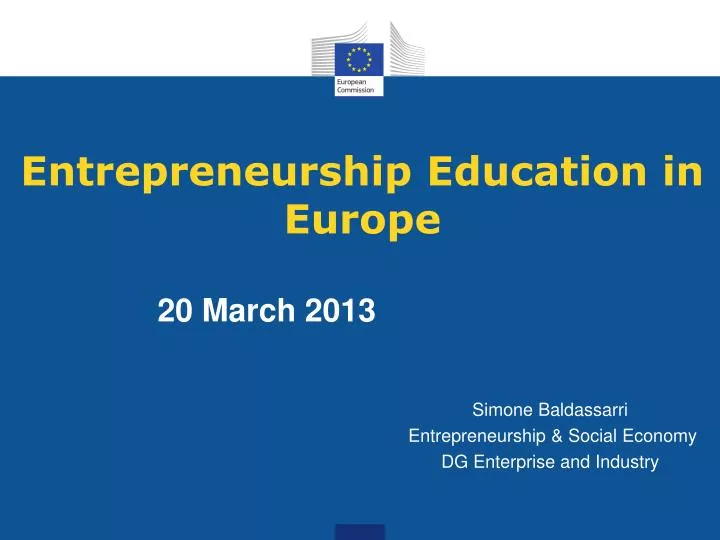 entrepreneurship education in europe