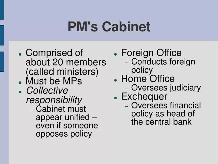 pm s cabinet