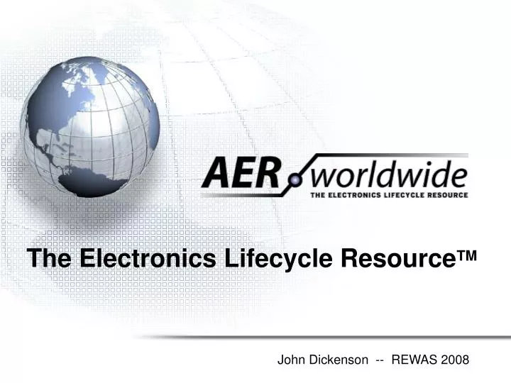 the electronics lifecycle resource tm