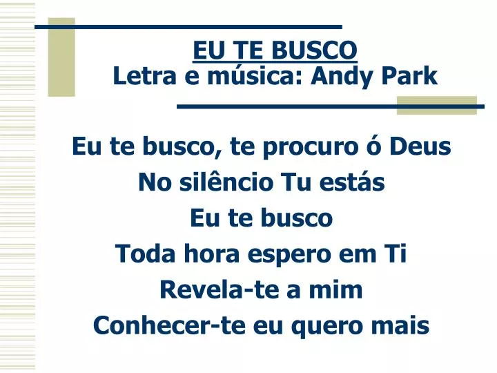 eu te busco letra e m sica andy park