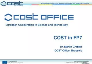 European COoperation in Science and Technology