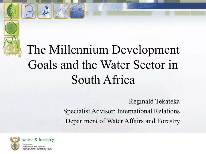 the millennium development goals and the water sector in south africa