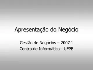 apresenta o do neg cio