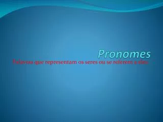 pronomes