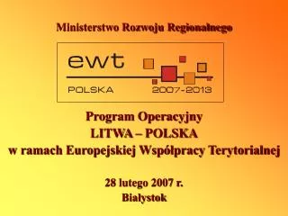 ministerstwo rozwoju regionalnego