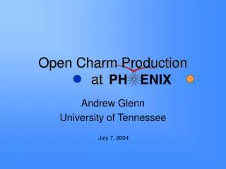 Open Charm Production at .