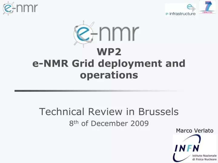 wp2 e nmr grid deployment and operations