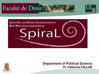 Department of Political Science Pr. Catherine FALLON