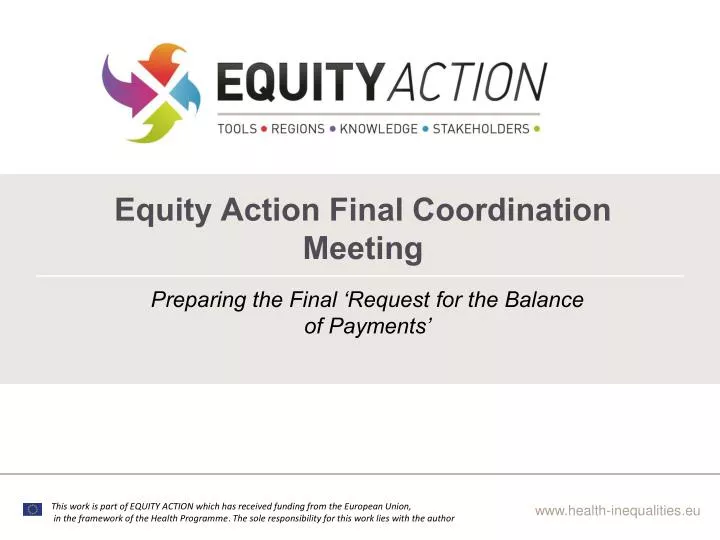 equity action final coordination meeting